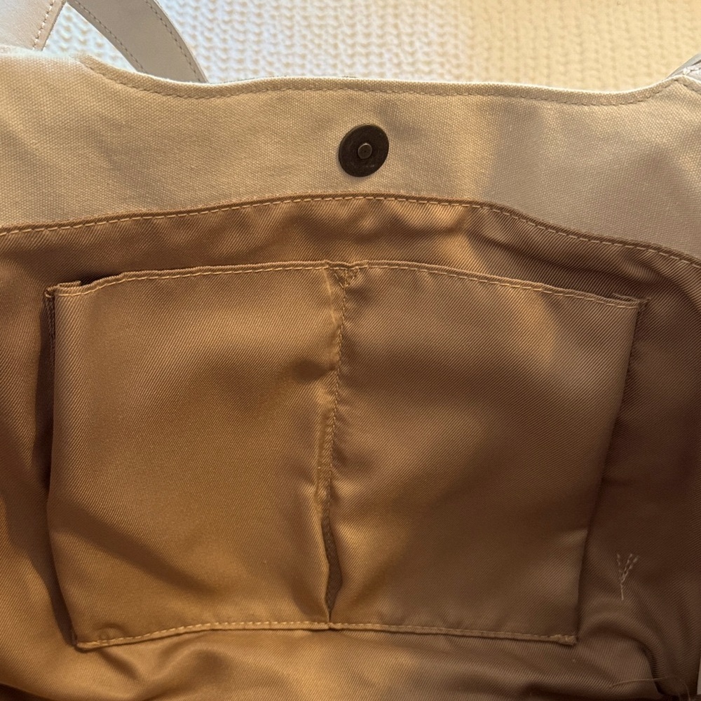 the sak creamy Beige Laser-Cut Leather Tote Bag with Tassel - Picture 6 of 8